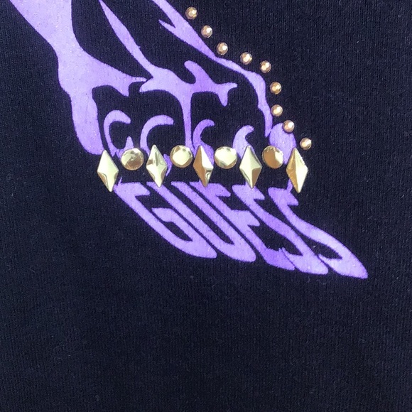 Guess Black Sleeveless Panther Studded Print - Picture 4 of 5